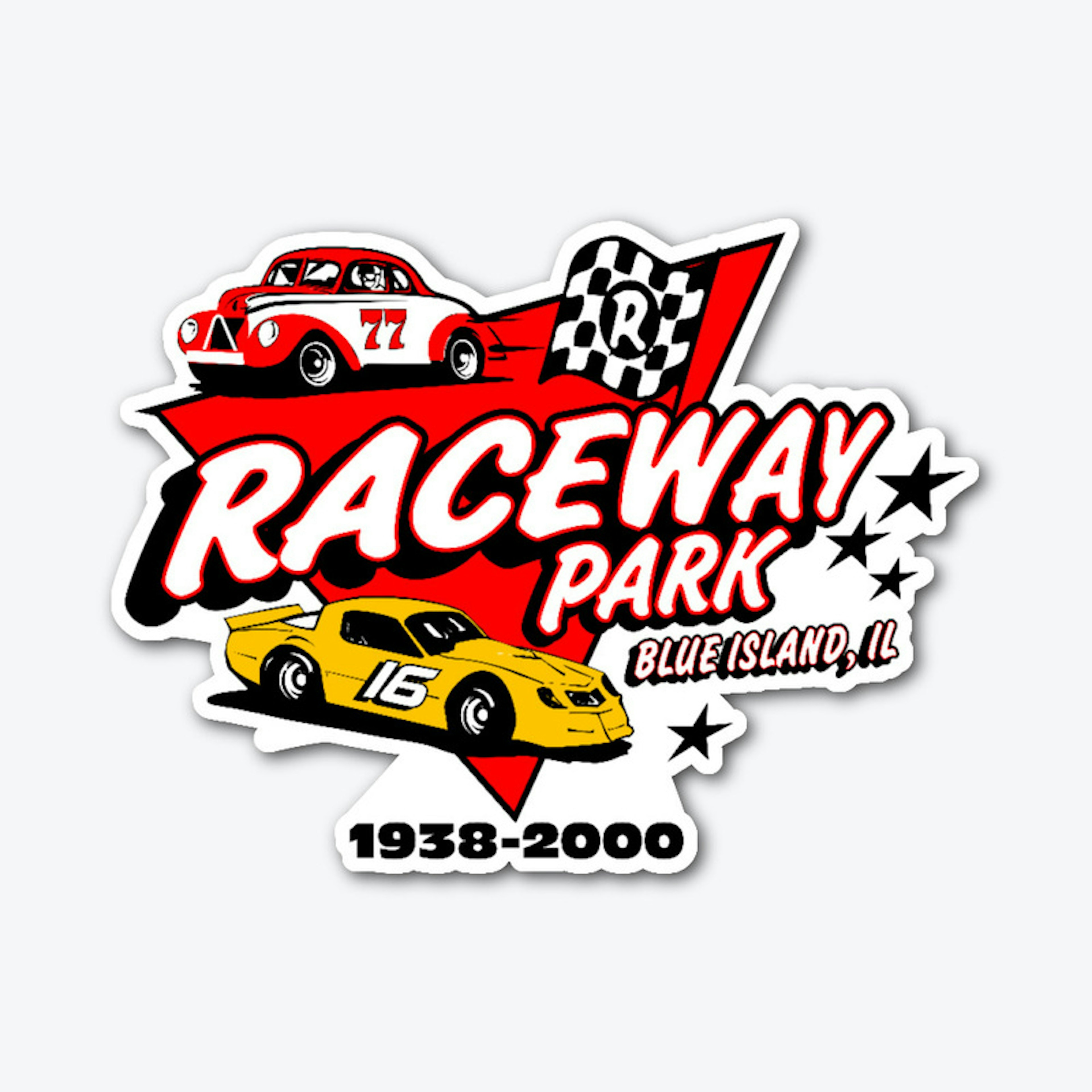 Raceway Park Die-Cut Sticker